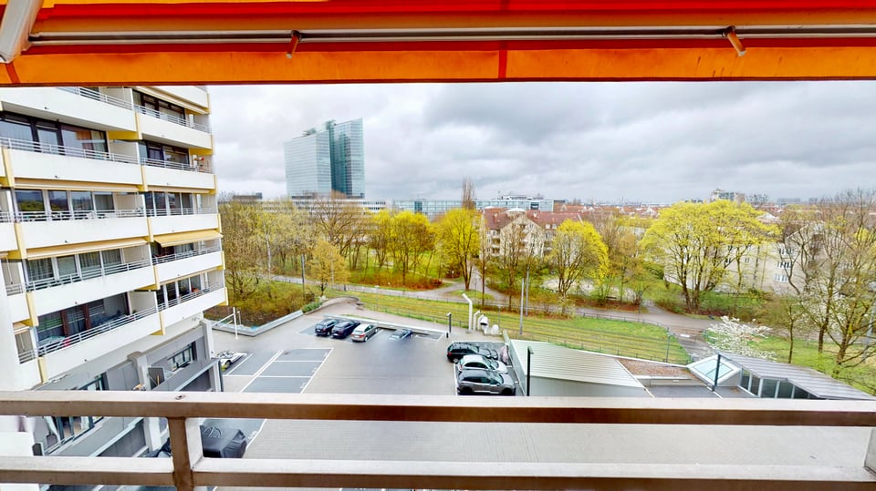 Blick vom Balkon
