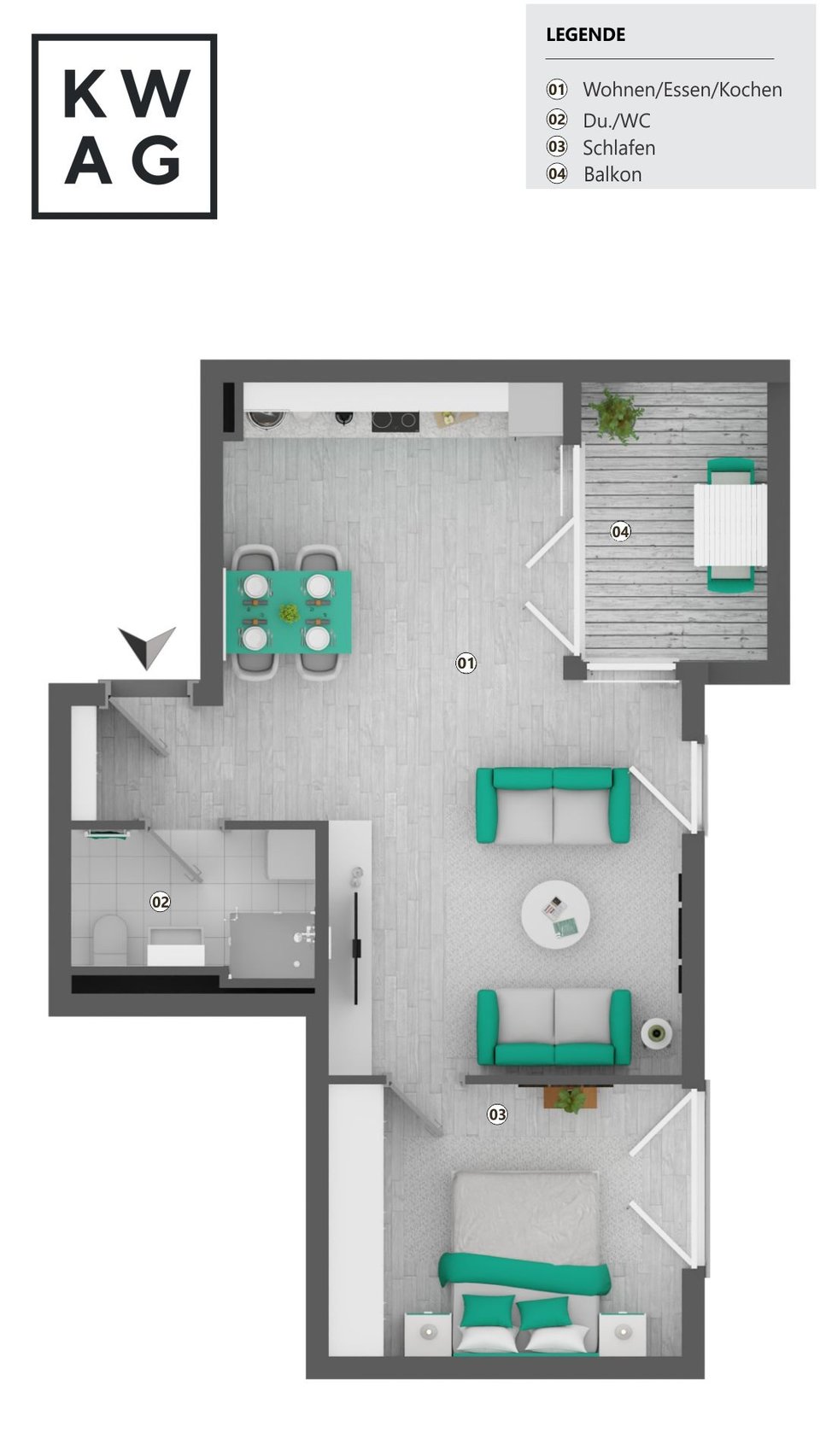 Wohn- Esszimmer