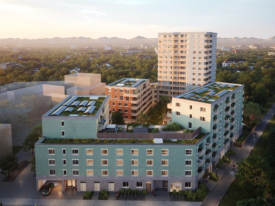 Vogelperspektive Truderinger Morgen