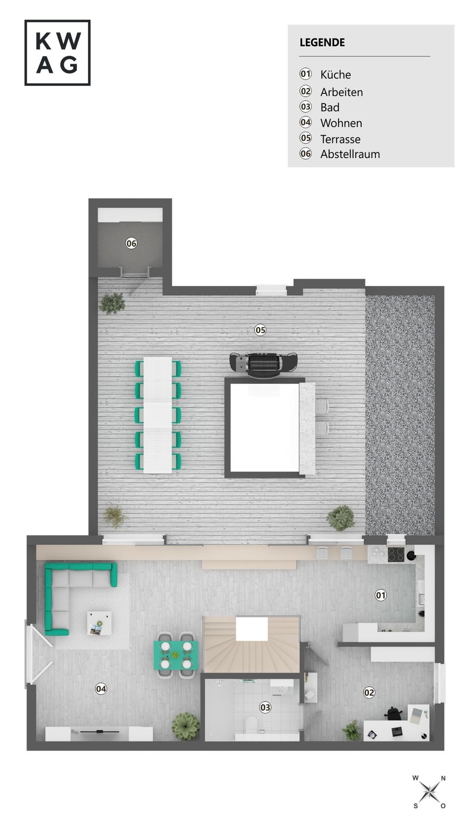 Visualisierung Dachterrasse