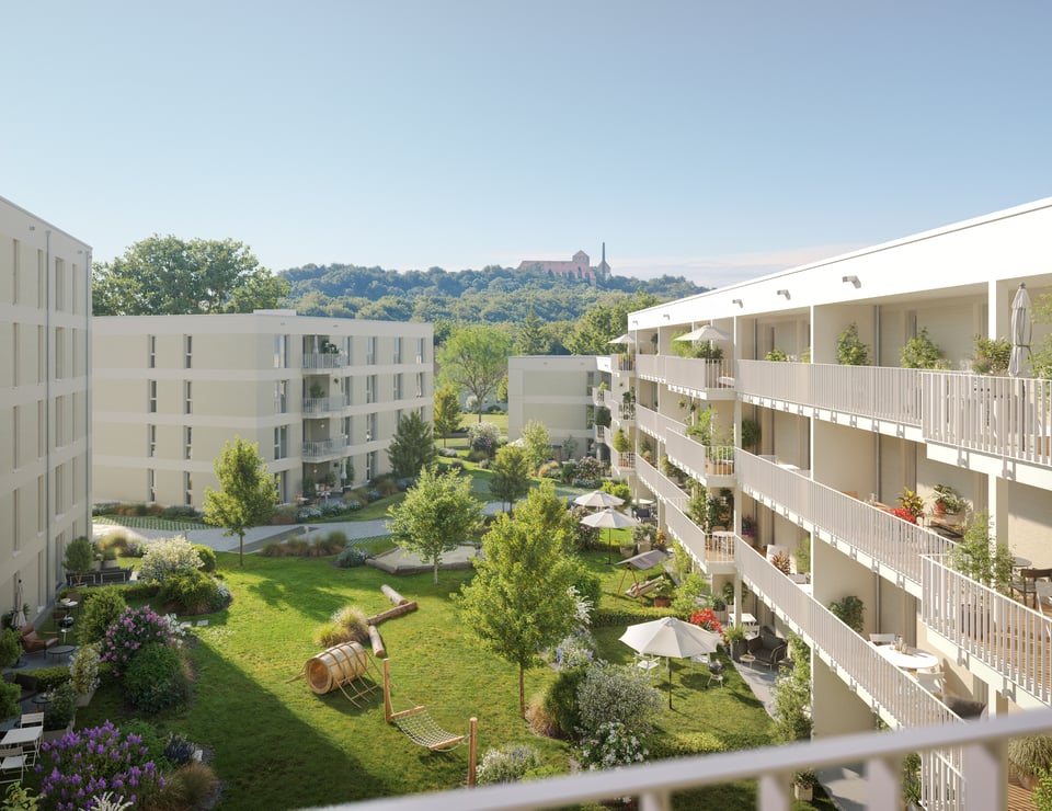 Areal Freisinger Anger, Blick Weihenstephan