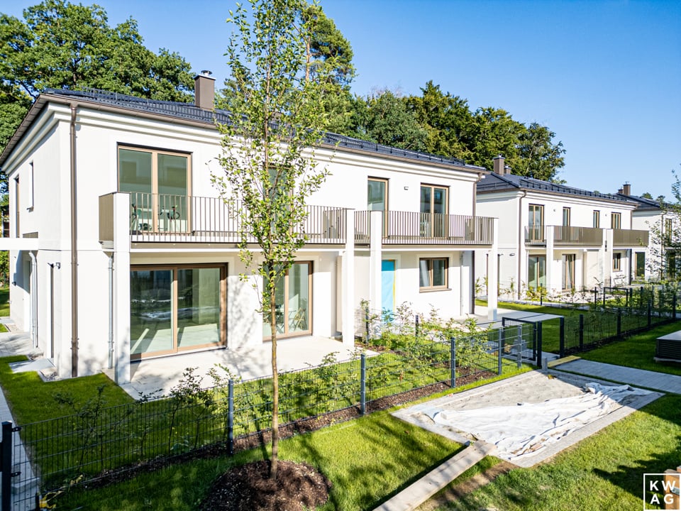 Blick auf die Villen