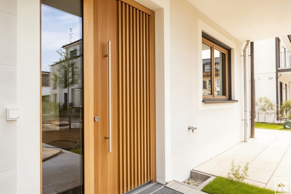 Massive Echtholz-Eingangstür