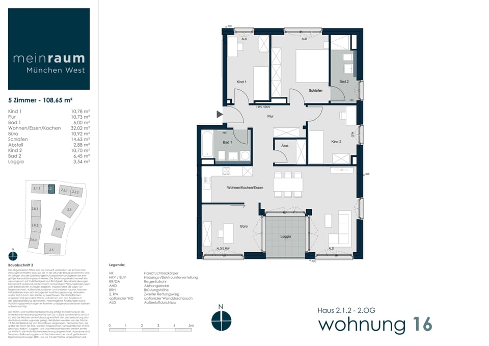 Wohnzimmer, Küche, abtrennbarer Bereich